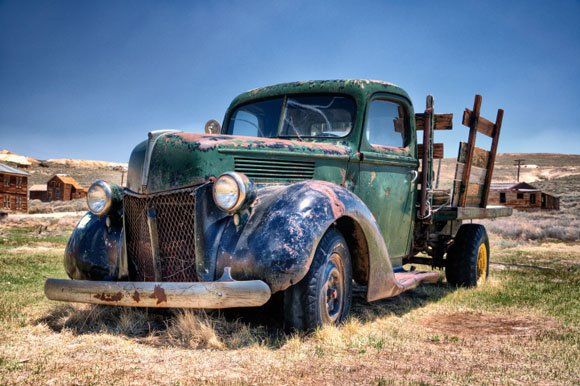 Old car - salvage shore in Bay shore, NY Old car - salvage shore in Bay shore, NY