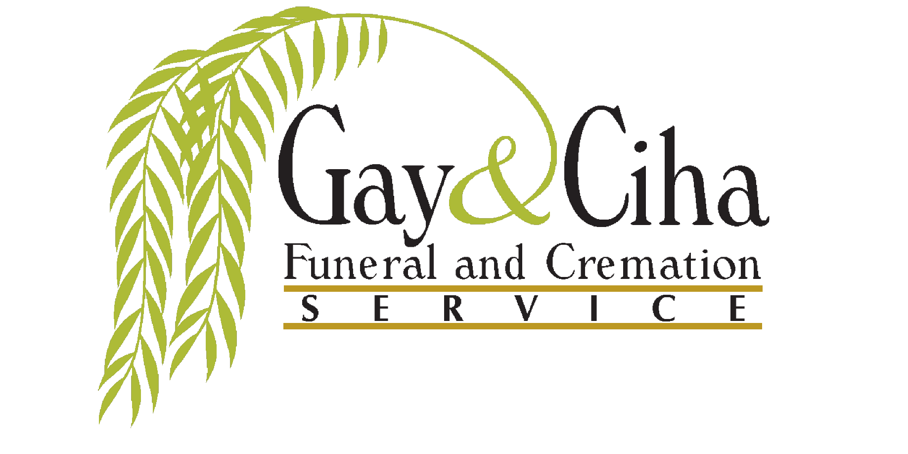 A logo for Gay & Ciha funeral and cremation service