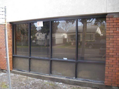 Pressure Washing and Cleaning Services — AFTER - Graffiti Removed on the Glass Window in Citrus Heights, CA