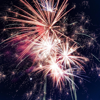 Fireworks in the sky graphic