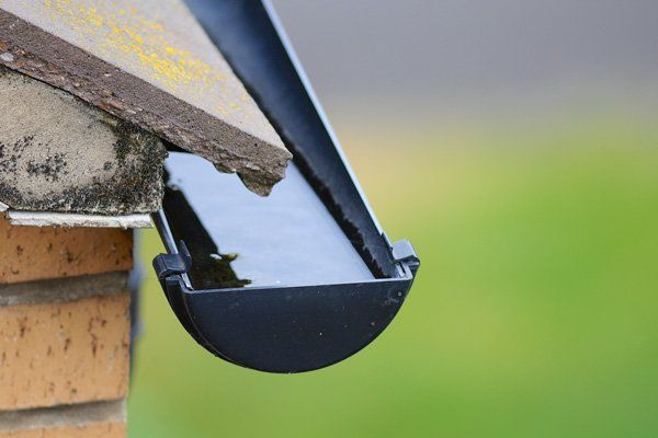 gutter with water in it