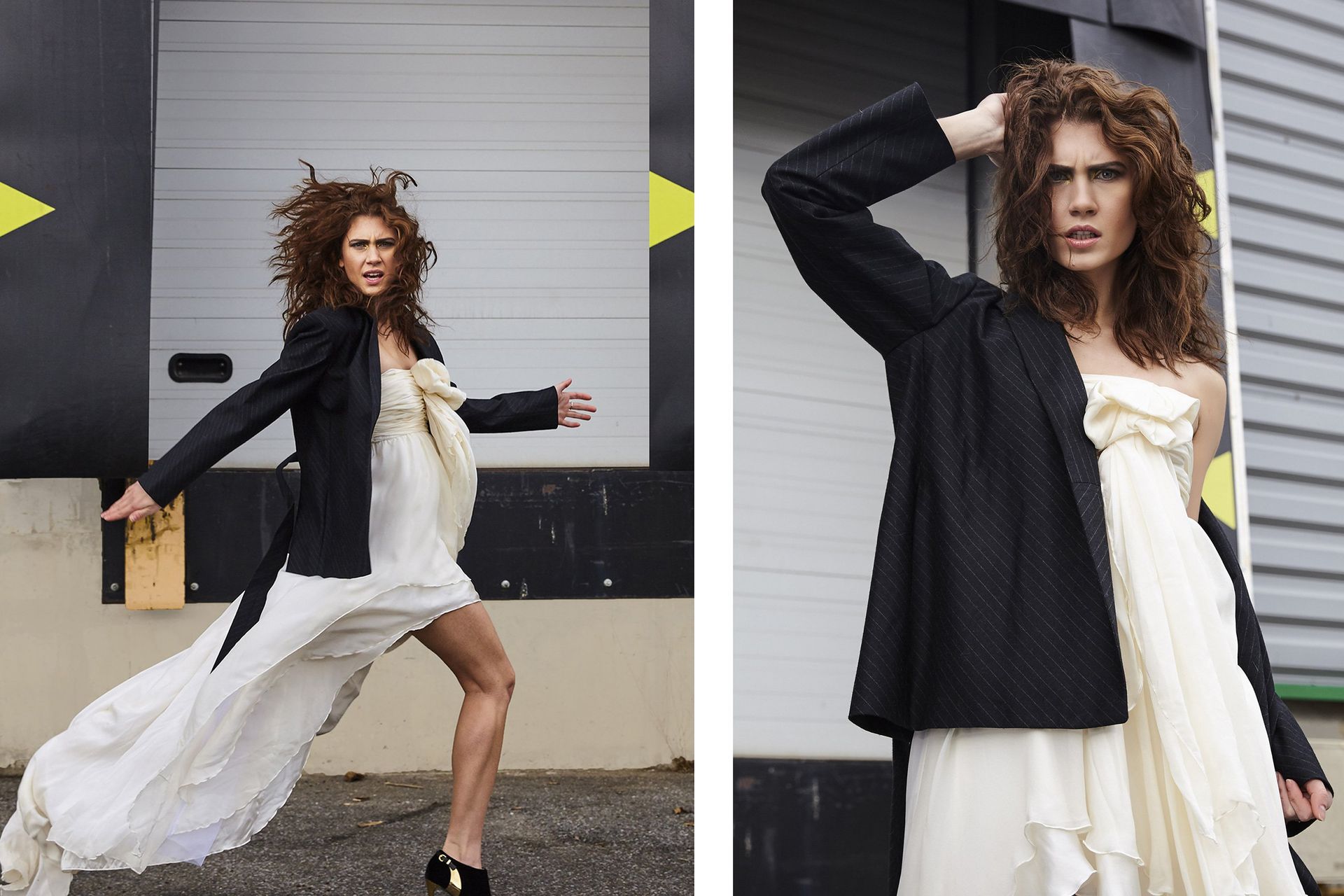 girl wearing a black coat