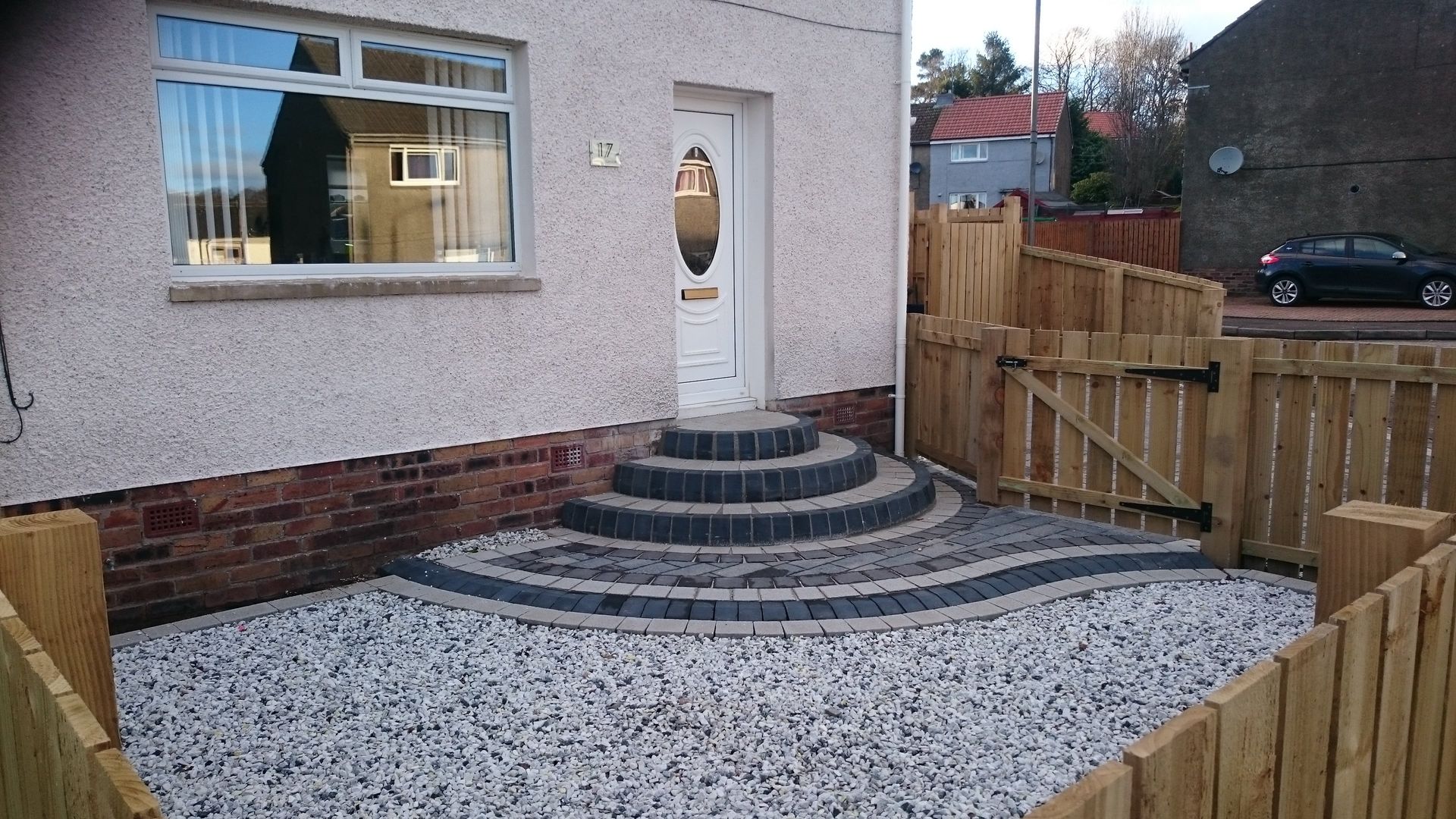uniquely designed garden area