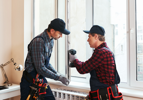 Two Men Repairing the Window Glass — Springfield, OR — I-5 Glass