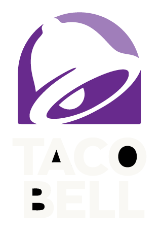 A purple taco bell logo on a white background.