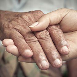 Hands of a senior citizen - Housing Authority in Halifax, MA