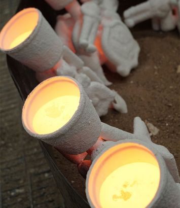 Foundry services include lost wax bronze, brass and aluminum casting