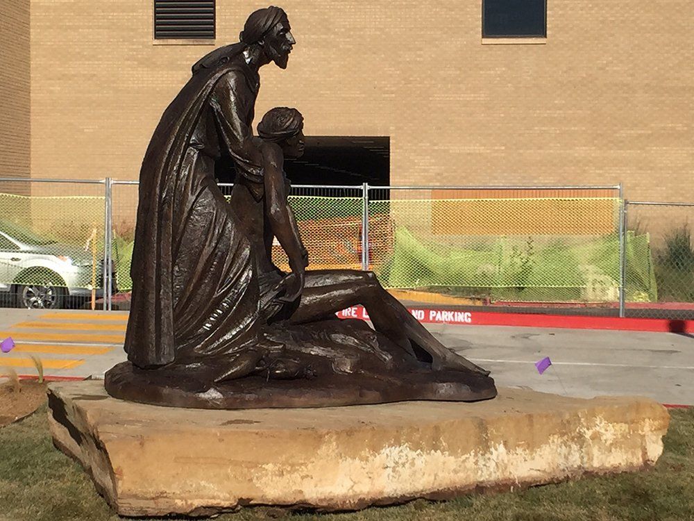 After foundry services of statue repair and refurbishing in house or on location