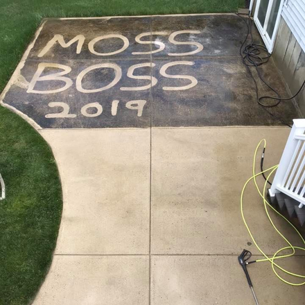 Brick Wall Pressure Washing — Fairhaven, MA — Moss Boss Roof Cleaning & House Washing