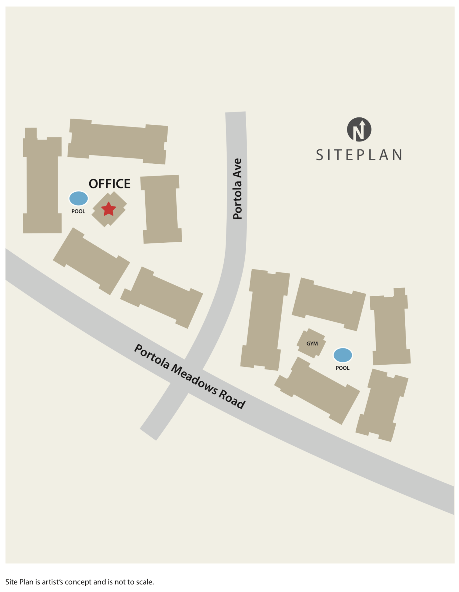 Site plan for Pine Ridge Apartments