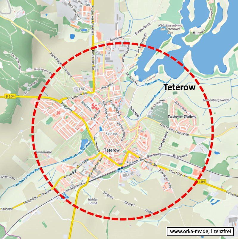 Kartenbild © Hanse- und Universitätsstadt Rostock (CC BY 4.0) Kartendaten © OpenStreetMap (ODbL) und LkKfS-MV. Ihr Immobiliengutachter für Teterow