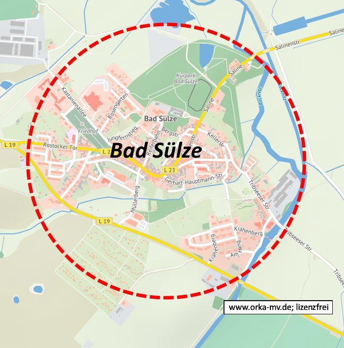 Kartenbild © Hanse- und Universitätsstadt Rostock (CC BY 4.0) Kartendaten © OpenStreetMap (ODbL) und LkKfS-MV. Sachverständige für Immobilienbewertung in Marlow