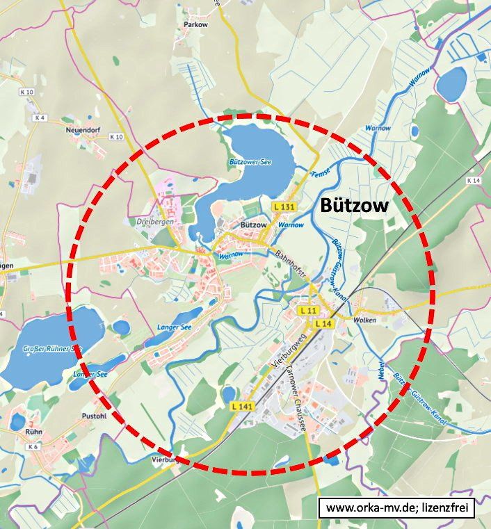 Kartenbild © Hanse- und Universitätsstadt Rostock (CC BY 4.0) Kartendaten © OpenStreetMap (ODbL) und LkKfS-MV. Sachverständige für Immobilienbewertung