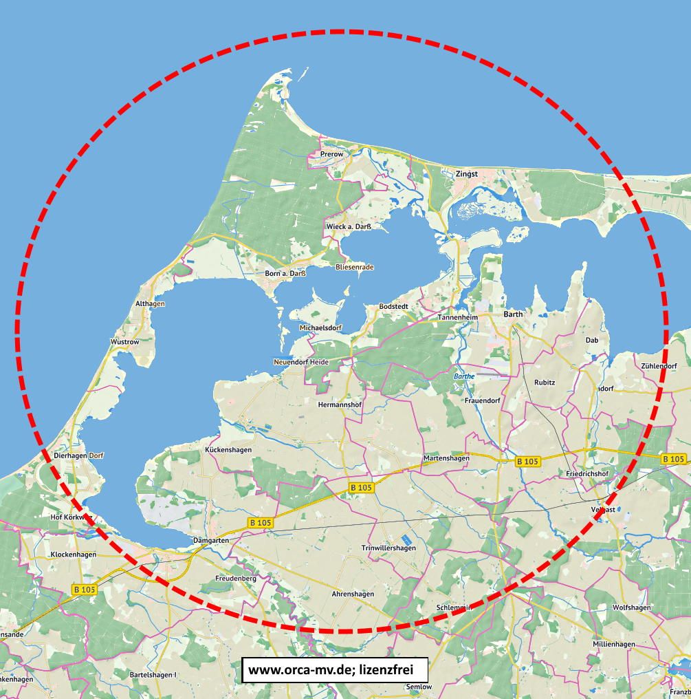 Kartenbild © Hanse- und Universitätsstadt Rostock (CC BY 4.0) Kartendaten © OpenStreetMap (ODbL) und LkKfS-MV. Ihr Immobiliengutachter für Fischland-Darß-Zingst
