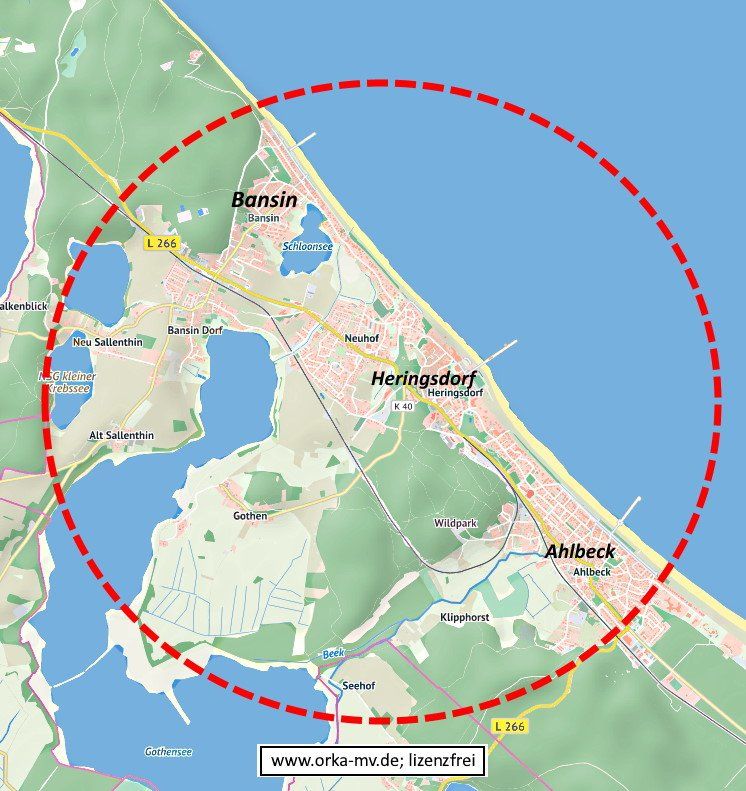 Kartenbild © Hanse- und Universitätsstadt Rostock (CC BY 4.0) Kartendaten © OpenStreetMap (ODbL) und LkKfS-MV. Kaiserbäder - Bansin - Ihr Immobiliengutachter