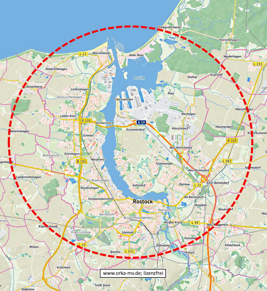 Kartenbild © Hanse- und Universitätsstadt Rostock (CC BY 4.0) Kartendaten © OpenStreetMap (ODbL) und LkKfS-MV. Hanse- und Universitätsstadt Rostock Ihr Immobiliengutachter, Immobiliengutachter in Rostock Hanse- und Universitätsstadt Rostock Ihr Immobiliengutachter