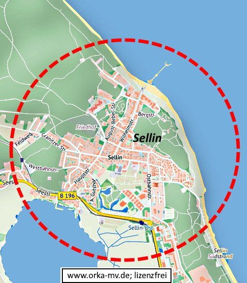 Kartenbild © Hanse- und Universitätsstadt Rostock (CC BY 4.0) Kartendaten © OpenStreetMap (ODbL) und LkKfS-MV. Ostseebad Sellin - Ih Immobiliengutachter