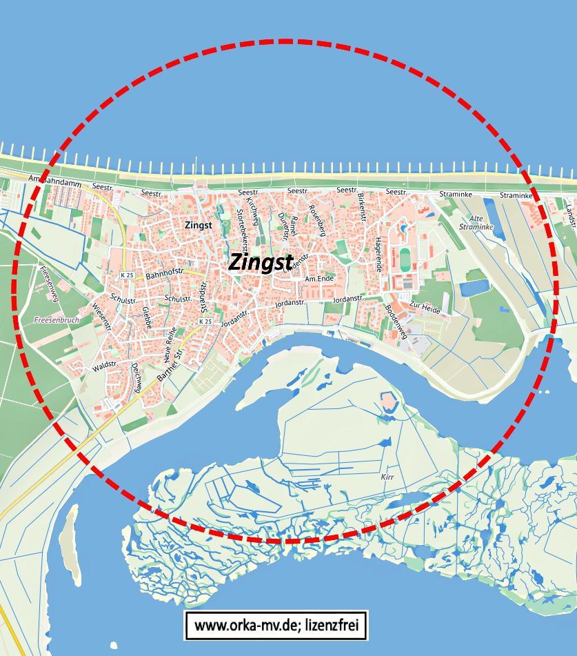 Kartenbild © Hanse- und Universitätsstadt Rostock (CC BY 4.0) Kartendaten © OpenStreetMap (ODbL) und LkKfS-MV. Ostseebad Zingst - Ihr Immobiliengutachter