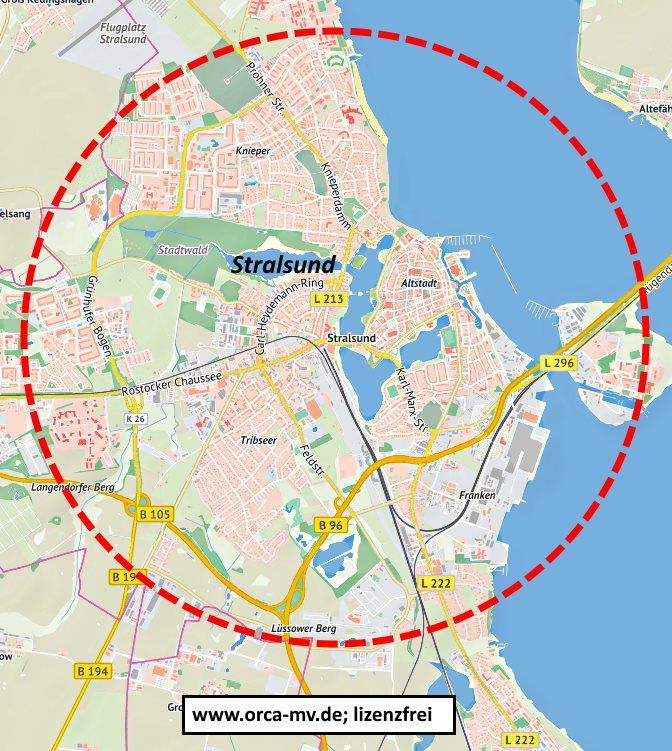 Kartenbild © Hanse- und Universitätsstadt Rostock (CC BY 4.0) Kartendaten © OpenStreetMap (ODbL) und LkKfS-MV., Immobilienbewertung Stralsund Ihr Immobiliengutachter für Stralsund