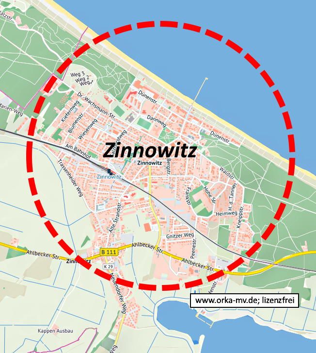 Kartenbild © Hanse- und Universitätsstadt Rostock (CC BY 4.0) Kartendaten © OpenStreetMap (ODbL) und LkKfS-MV. Ostseebad Zinnowitz - Ihr Immobiliengutachter