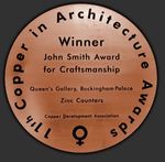 Copper in architecture awards john smith award for craftsmanship