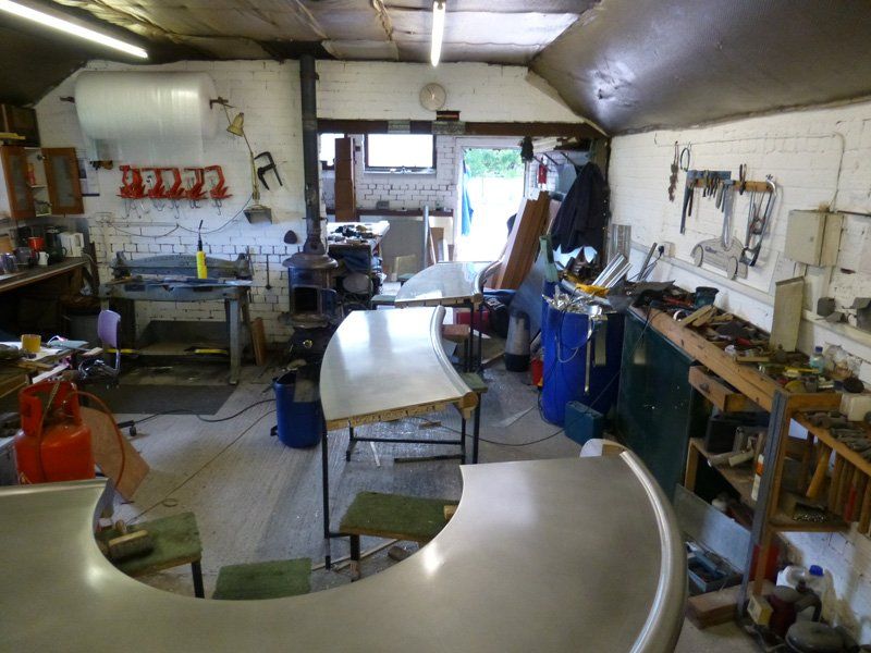 A workshop with a circular table in the middle