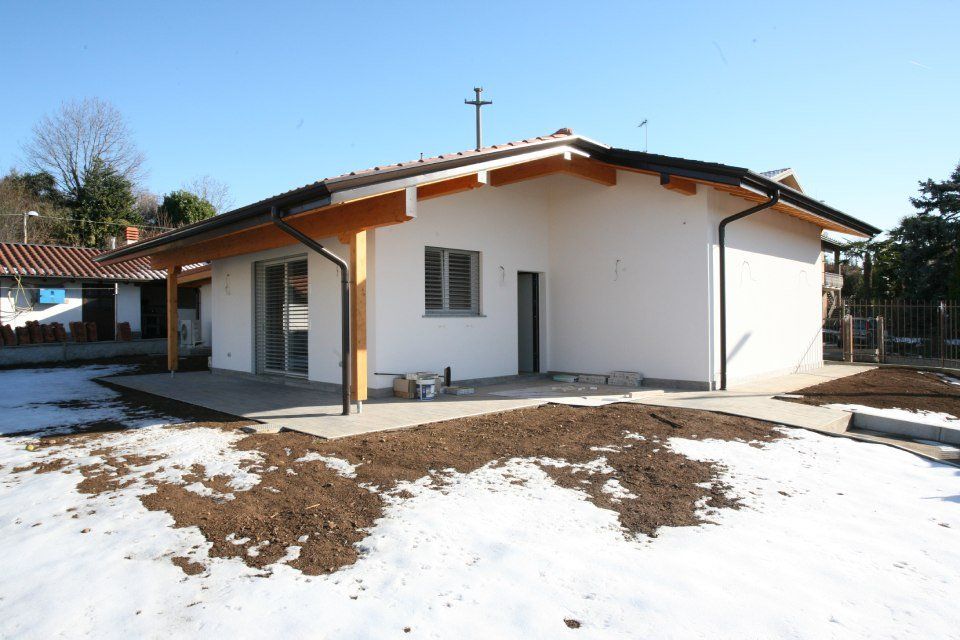 abitazione con copertura in legno