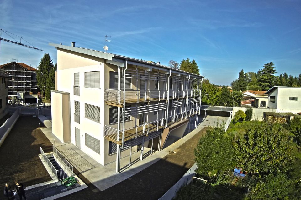 palazzina con struttura in legno