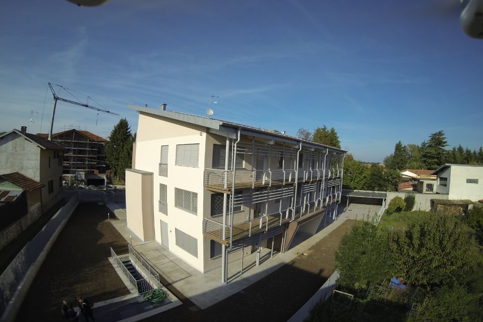palazzina con struttura in legno