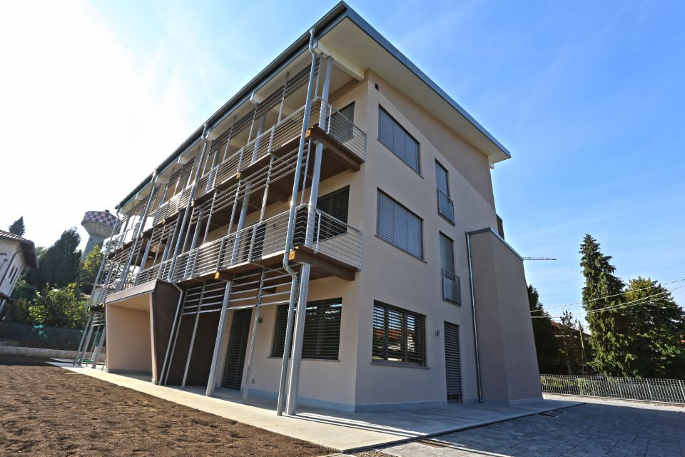 esterno palazzina in legno