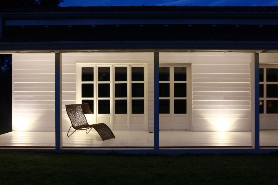 veranda villetta con struttura in legno