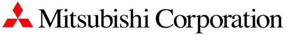 Mitsubishi Corporation logo with red three-diamond emblem and black wordmark on white background