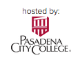 The logo for pasadena city college has a shield on it.