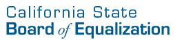 The logo for the california state board of equalization