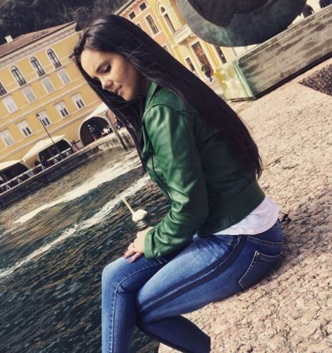 Giubbino in pelle verde