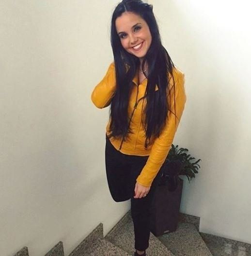 Giubbino in pelle giallo
