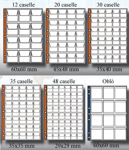Vari formati di buste di plastica porta monete