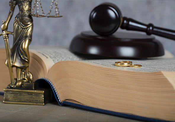 Divorce Attorney — Marriage rings on a Law Book in Columbus, GA Divorce Attorney — Marriage rings on a Law Book in Columbus, GA