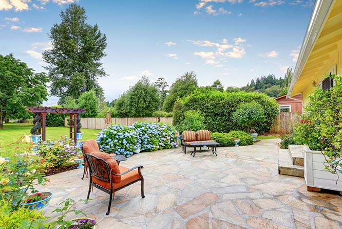 Stone Floor in the Backyard — Shanahan's Concreting in Uralla, NSW