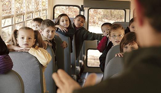 Children on School Bus — Preschool in Cartersville, GA Children on School Bus — Preschool in Cartersville, GA
