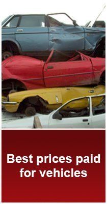 Scrap cars - Luton - M A Hunt Ltd - blue red yellow and white scrap cars