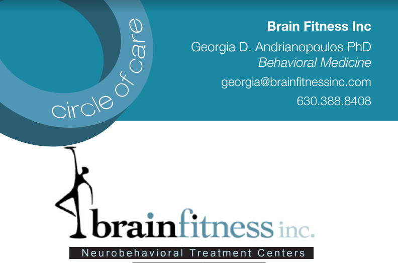 A business card for brain fitness inc. neurobehavioral treatment centers