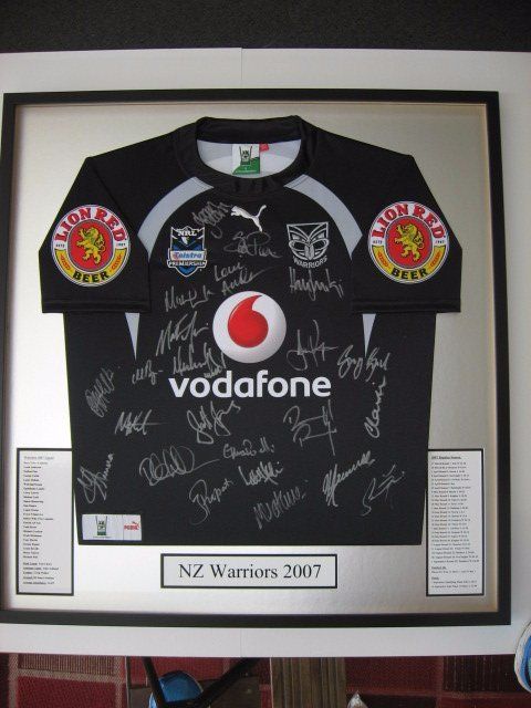 View of autographed tshirt