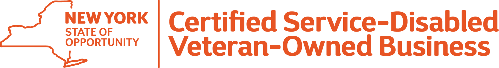 A new york certified service disabled veteran owned business logo