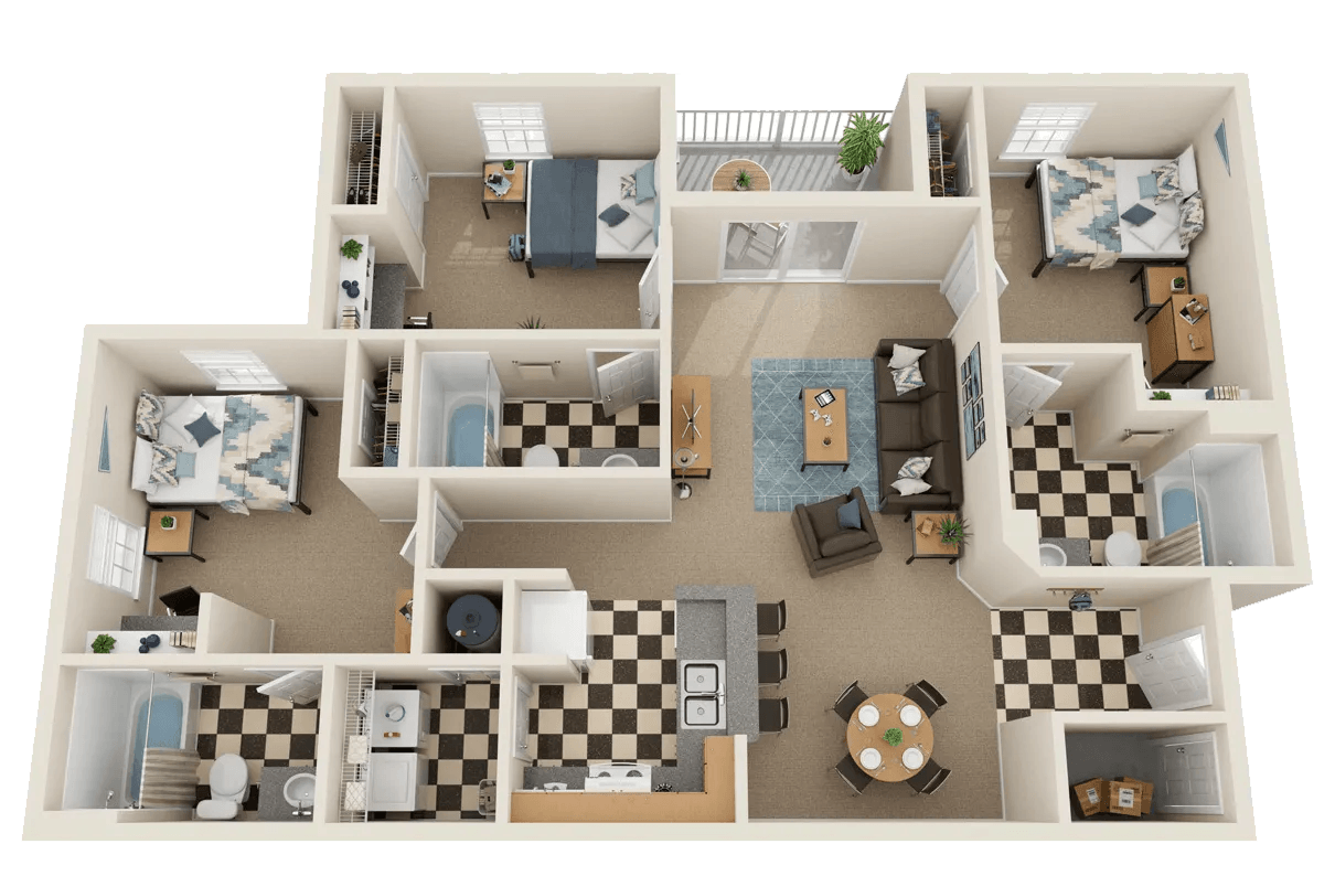 3 Bedroom Floor Plan