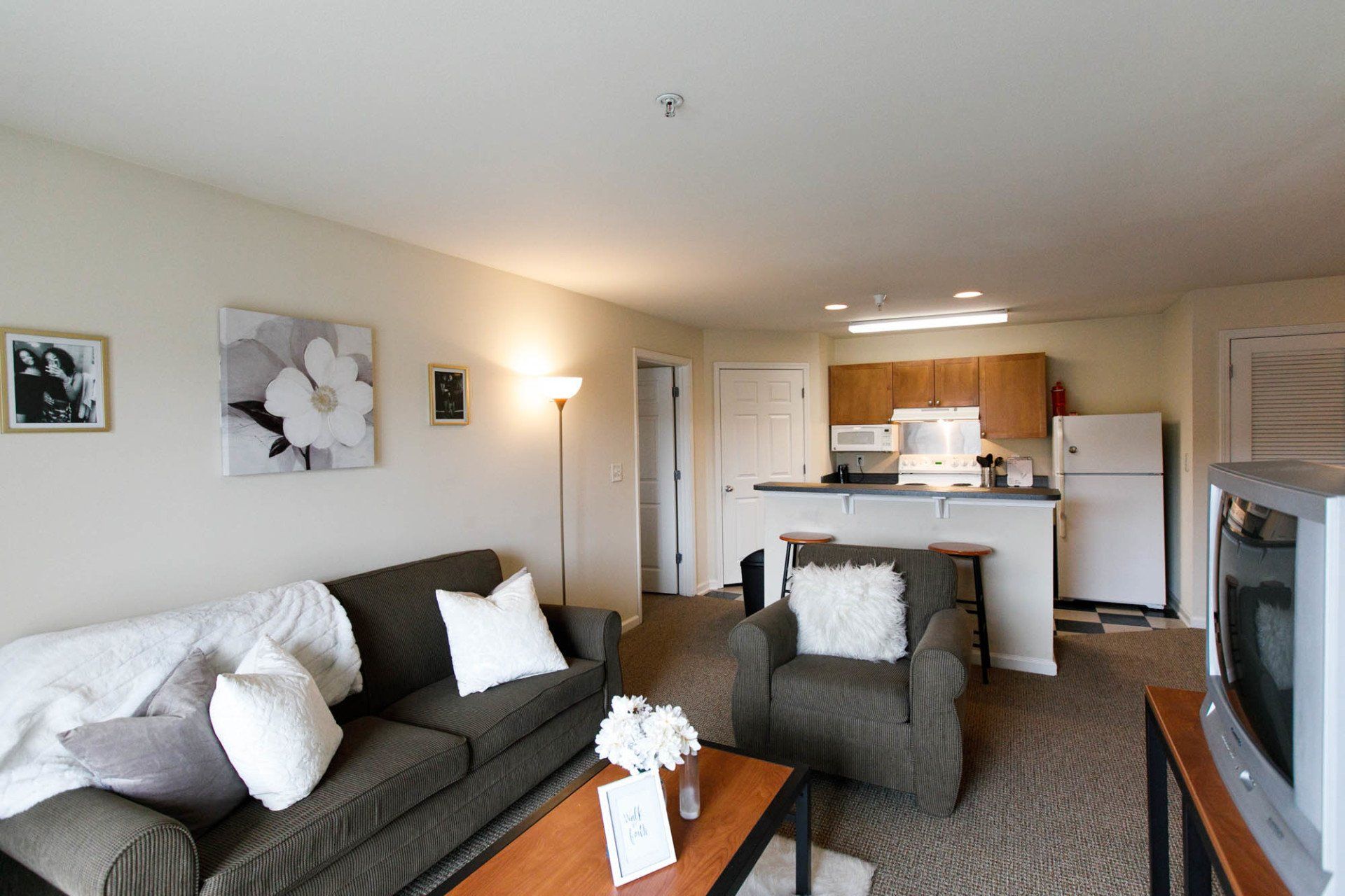 Kitchen and living area | Eagles Landing Apartment Homes