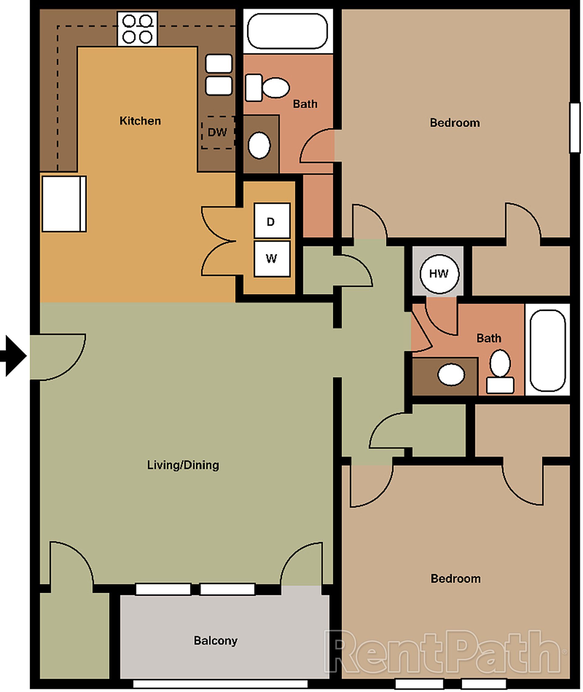 Manhattan Apartments 2 bedroom floor plans