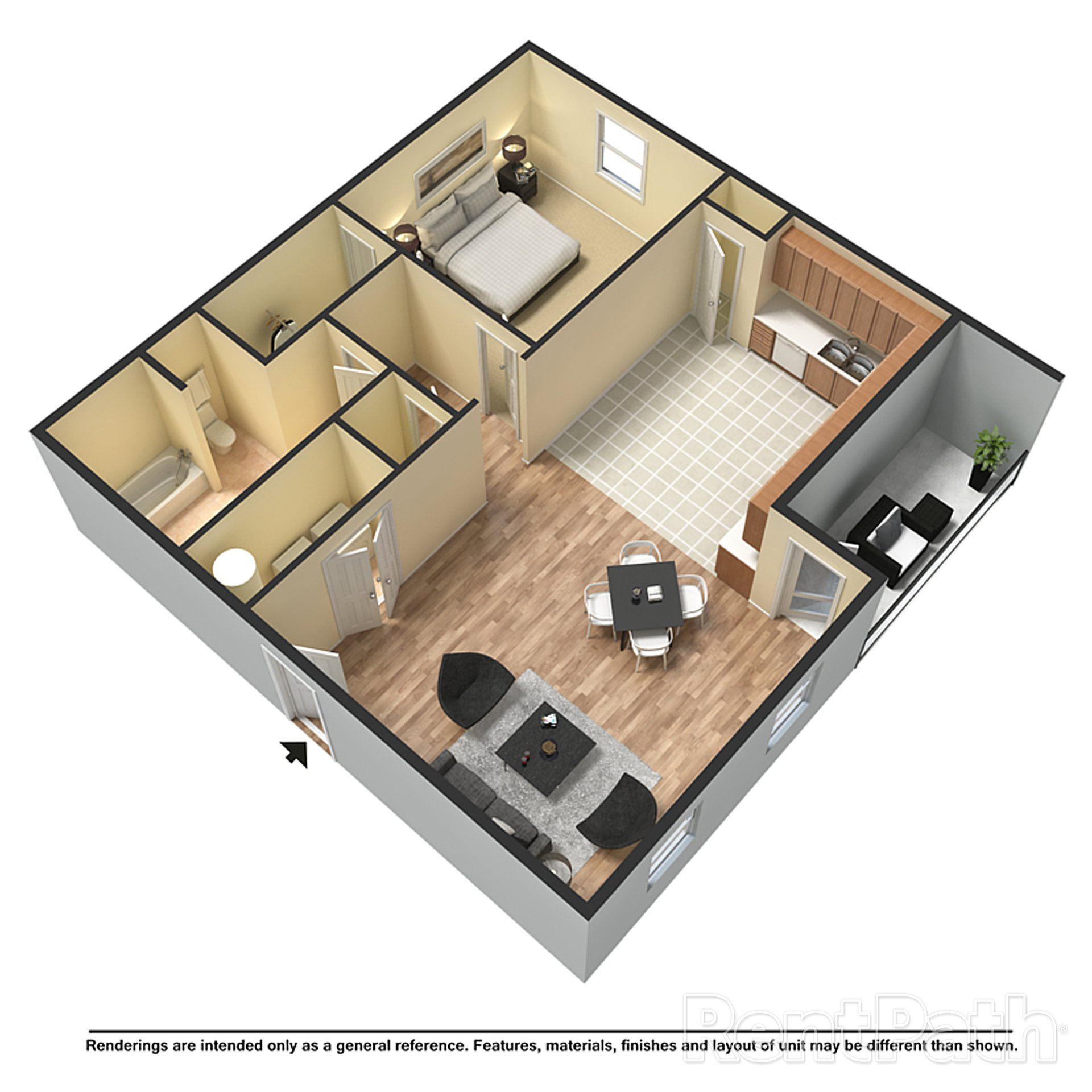 1 Bedroom 1 Bath