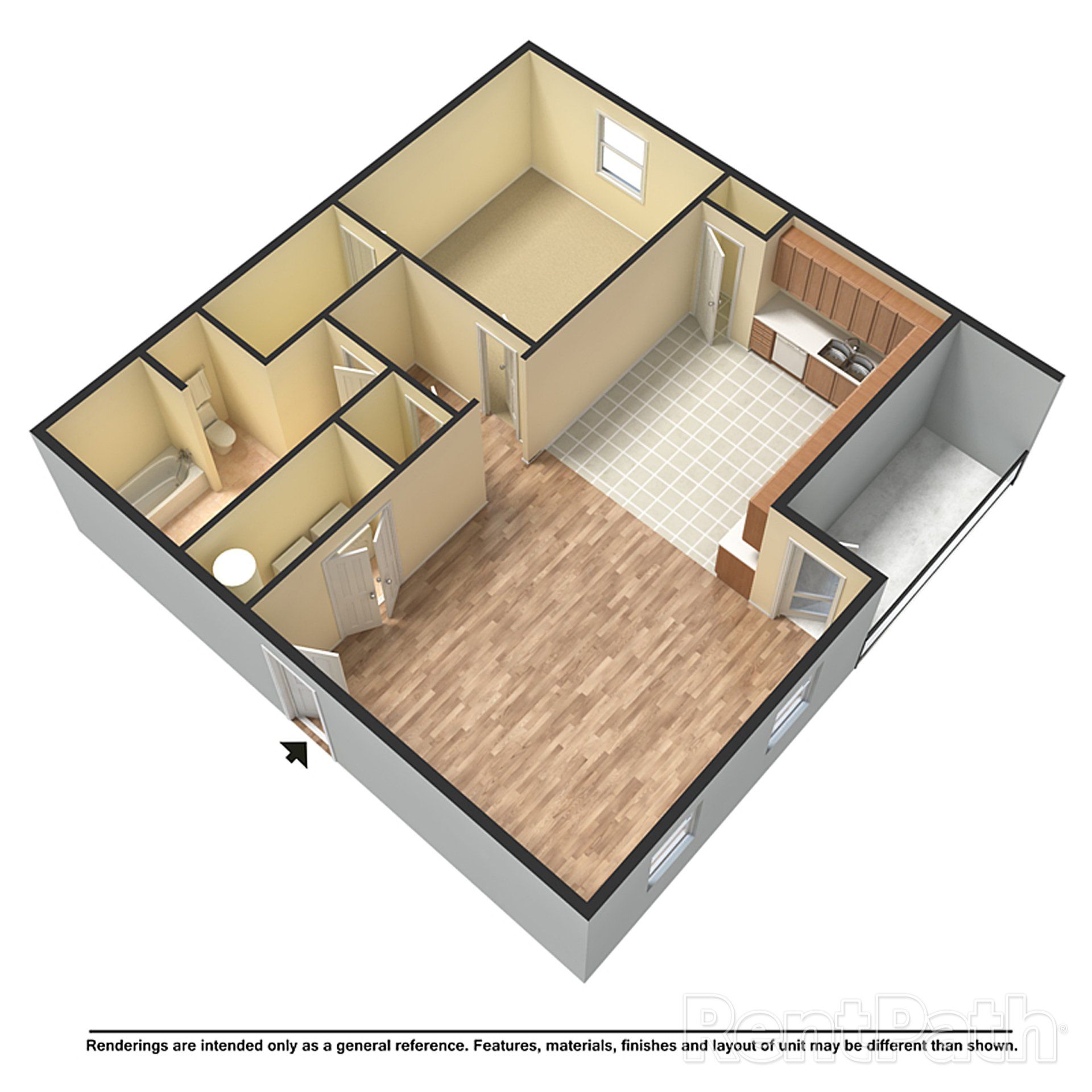 1 Bedroom 1 Bath