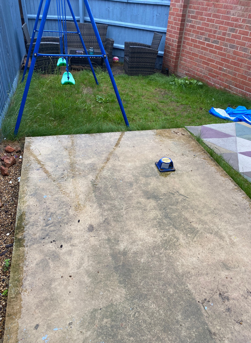 old patio area
